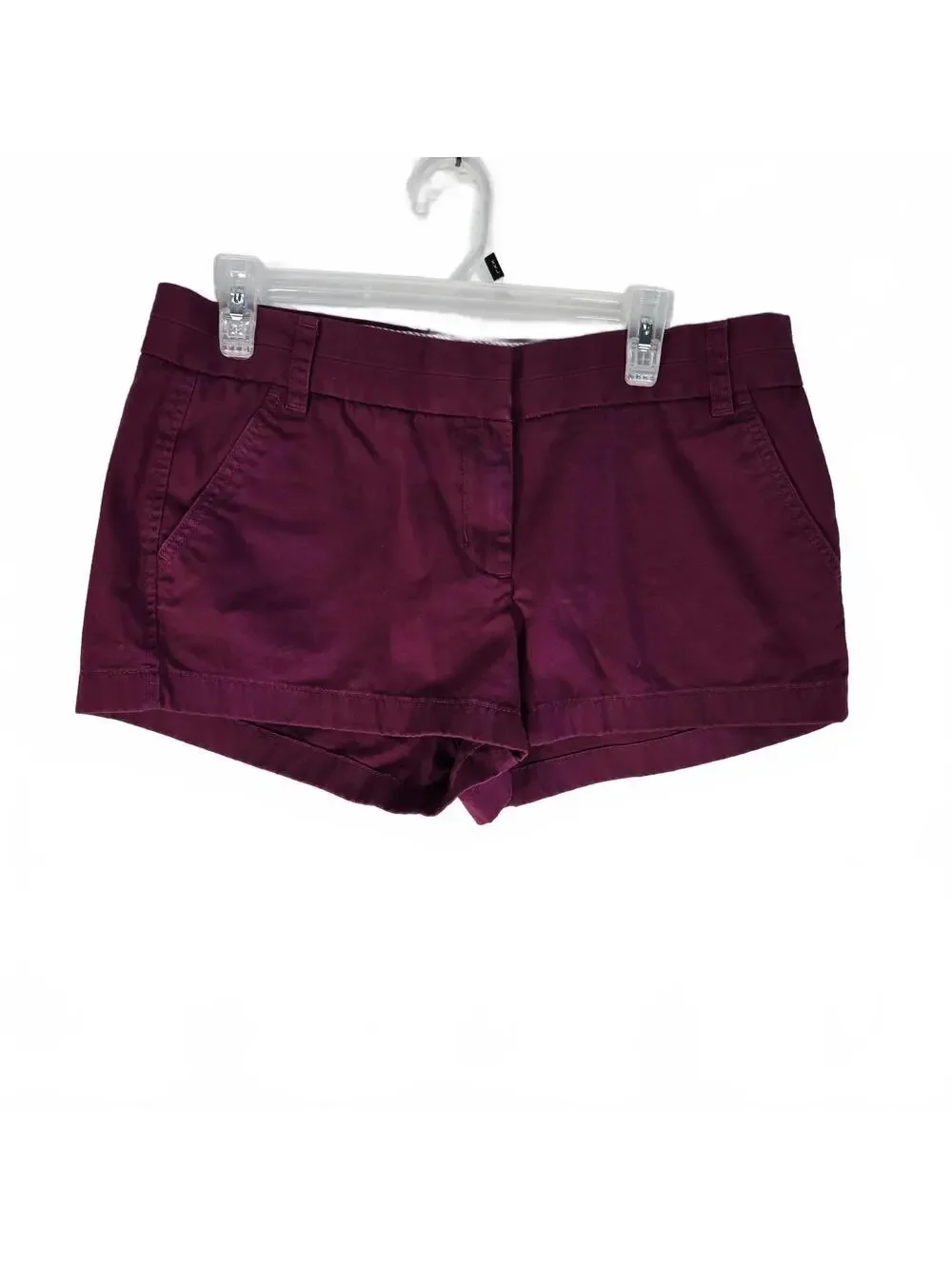 J.Crew Broken-In Chino Shorts Magenta Pink Cotton Summer Preppy Chic Size 10